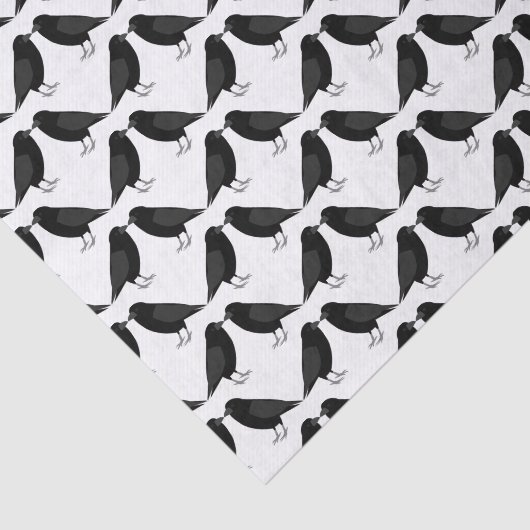 Gotische bruiloft kussen Ravens Patroon Tissuepapier (Detail)
