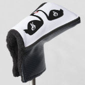 Gotische bruiloft kussen zwarte zwanen aangepaste  golfheadcover (3/4 voorkant)