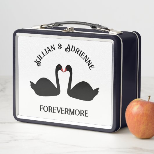 Gotische bruiloft kussen zwarte zwanen Custom (In situ)