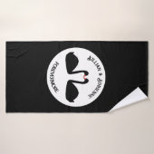 Gotische bruiloft kussen zwarte zwanen Custom Badhanddoek (Badhanddoek)