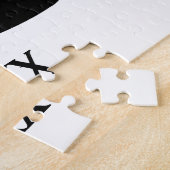 Gotische bruiloft kussen zwarte zwanen Custom Legpuzzel (Zijkant)