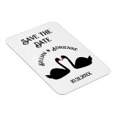 Gotische bruiloft kussen zwarte zwanen Custom Magneet (Rechterzijde)