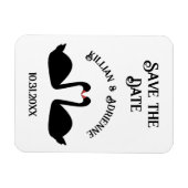 Gotische bruiloft kussen zwarte zwanen Custom Magneet (Horizontaal)