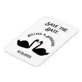 Gotische bruiloft kussen zwarte zwanen Custom Magneet (Linkerzijde)