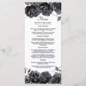 Gotische bruiloft Menu Zwart Rozen Floral Gothic M (Voorkant)