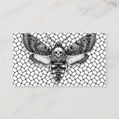 Gotische Bruiloft | Moth & Lace Zwart & Wit Plaatskaartje (Achterkant)