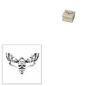Gotische bruiloft | Moth & Lace Zwart & Wit Rubberstempel (Gestempeld)