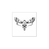 Gotische bruiloft | Moth & Lace Zwart & Wit Rubberstempel (Afrduk)