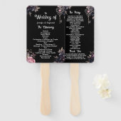 Gotische bruiloft programma Hand Fan Handwaaier (Voorkant en achterkant)