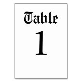 Gotische Bruiloft Receptie Tafelnummer (Achterkant)