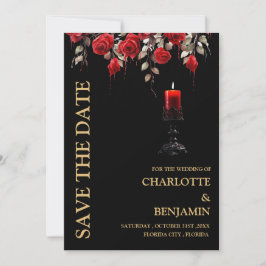 Gotische bruiloft save the date