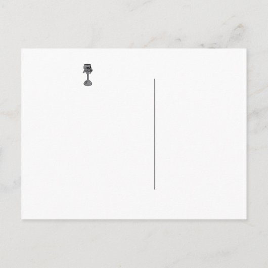 Gotische bruiloft Save the Date Briefkaart (Achterkant)