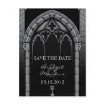 Gotische bruiloft Save the Date Briefkaart