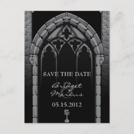 Gotische bruiloft Save the Date Briefkaart