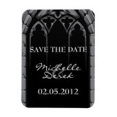 Gotische bruiloft Save the Date Magneten (Verticaal)
