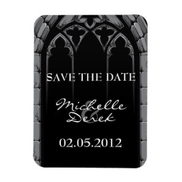 Gotische bruiloft Save the Date Magneten