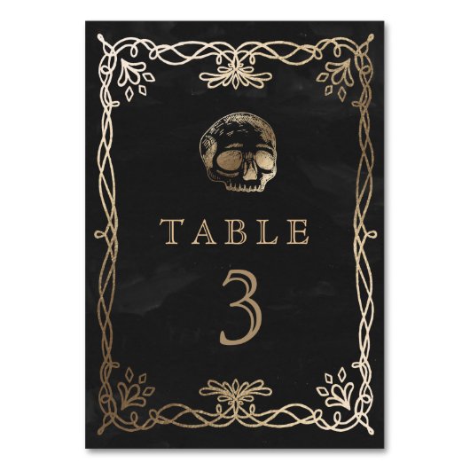 Gotische bruiloft schedel kaart (Voorkant)