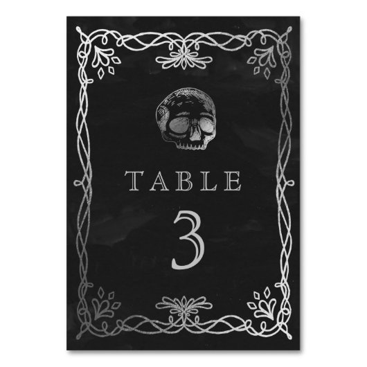 Gotische bruiloft schedel kaart (Voorkant)