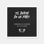 Gotische bruiloft servetten, Halloween bruiloft se Servet (Voorkant)