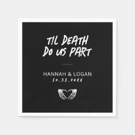 Gotische bruiloft servetten, Halloween bruiloft se Servet