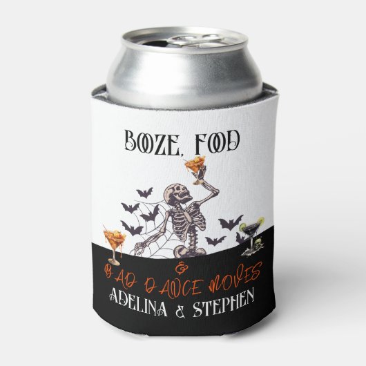Gotische bruiloft skelet drank voedsel slechte dan blikjeskoeler (Blikje Voorkant)