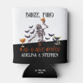 Gotische bruiloft skelet drank voedsel slechte dan blikjeskoeler (Achterkant)