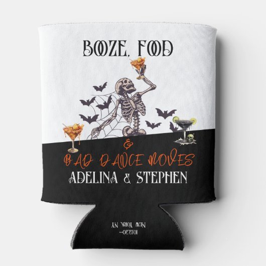 Gotische bruiloft skelet drank voedsel slechte dan blikjeskoeler (Achterkant)