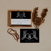 Gotische Bruiloft Skelet Handen Bruiloft QR Code R Kaart