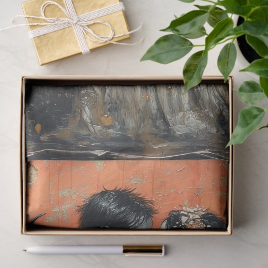 Gotische bruiloft Skelet Zeemeermin Schedel Decoup Tissuepapier (Geschenk)