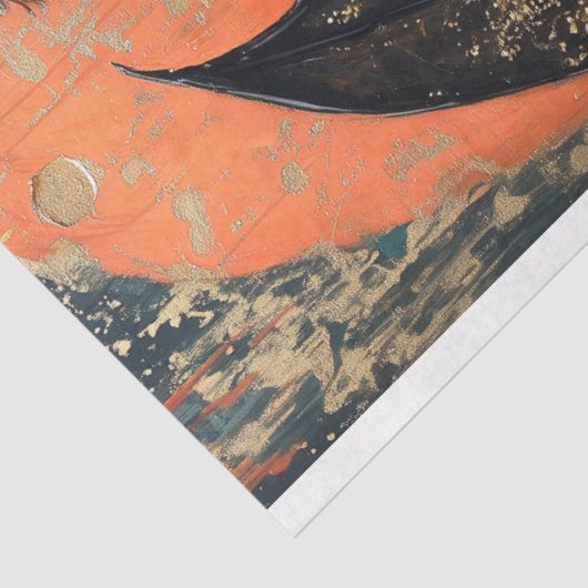 Gotische bruiloft Skelet Zeemeermin Schedel Decoup Tissuepapier (Detail)