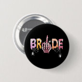 Gotische bruiloft Spooky Halloween Skeleton Bruid Ronde Button 5,7 Cm (Voorkant /achterkant)