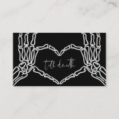 Gotische bruiloft uitnodigen, humeurig tot de dood informatiekaartje (Achterkant)