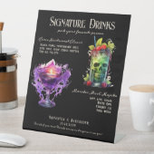 Gotische bruiloft Whimsigoth 1 Signature Drinken S Reclamebord Met Voetstuk (Insitu)