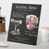 Gotische bruiloft Whimsigoth 3 Signature Drinken S Reclamebord Met Voetstuk (Insitu)