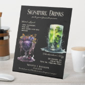 Gotische bruiloft Whimsigoth 4 Signature Drinken S Reclamebord Met Voetstuk (Insitu)