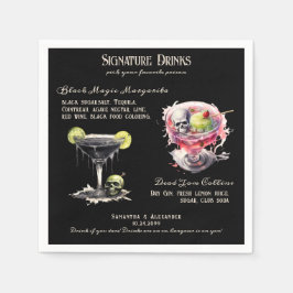 Gotische bruiloft Whimsigoth Signature Drinken Servet