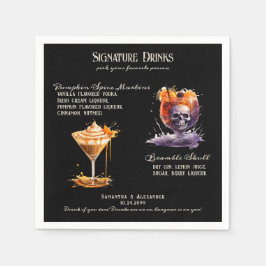 Gotische bruiloft Whimsigoth Signature Drinken Servet