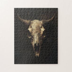 Gotische Bull Skull Decoupage Legpuzzel