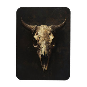 Gotische Bull Skull Decoupage Magneet