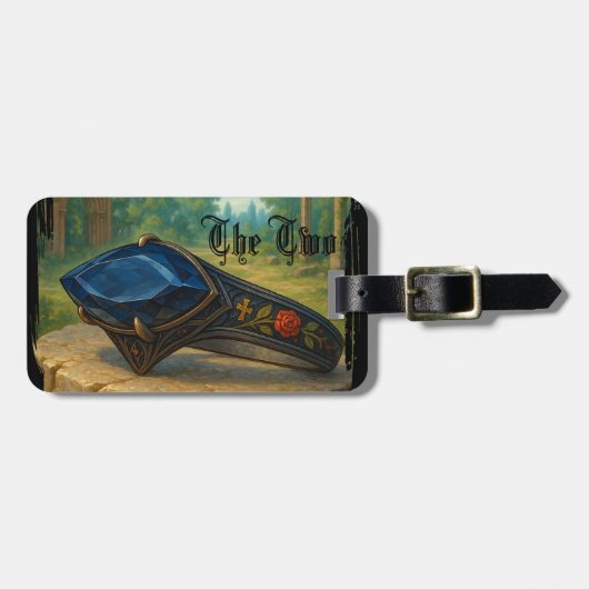 Gotische cadeau voor verloving bagagelabel (Voorkant horizontaal)