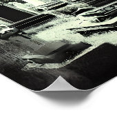 Gotische Cemetaire Retrofoto Poster (Hoek)