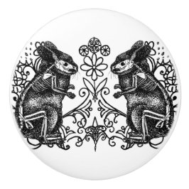 Gotische Chinchilla Anatomie Keramische Knop