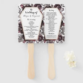 Gotische  Coffin HalloWedding Program Hand Handwaaier (Voorkant en achterkant)