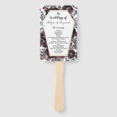 Gotische  Coffin HalloWedding Program Hand Handwaaier (Voorkant)