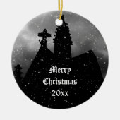 Gotische crypte Kerstversiering te personaliseren Keramisch Ornament (Voorkant)