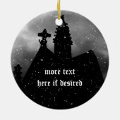 Gotische crypte Kerstversiering te personaliseren Keramisch Ornament (Achterkant)