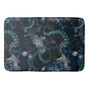 Gotische Cthulhu turquoise tent met bloemen Badmat