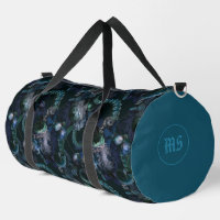 Gotische Cthulhu turquoise tent met bloemen