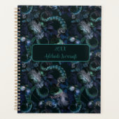Gotische Cthulhu Turquoise Tentakel Gepersonalisee Planner (Voorkant)