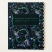 Gotische Cthulhu Turquoise Tentakel Gepersonalisee Planner (Achterkant)